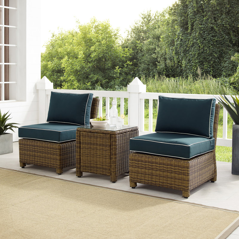 Ensemble de chaises d'extérieur 3 pièces Regina, Brun, Marine