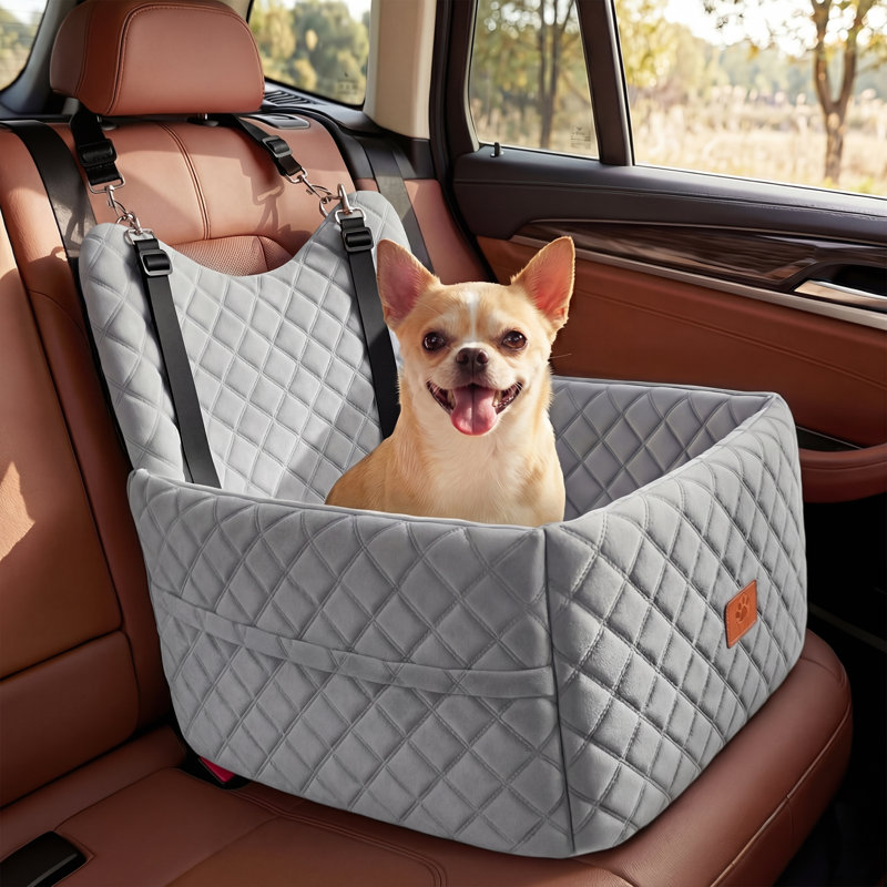 Pet travel beds suitable for dogs under 55 lbs, Grey, 48cm H x 50cm W x 50cm D