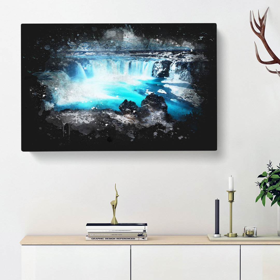 Godafoss Waterfall In Iceland - Wrapped Canvas