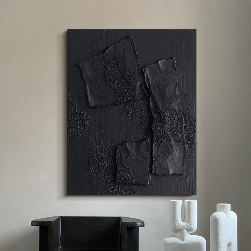 Art mural Mid-Century moderne en toile pour salon, H 51,18 po x l 39,37 po