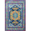 Tapis décoratif bleu à motifs traditionnels-1270597424