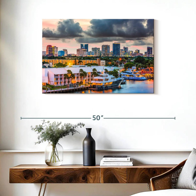 Fort Lauderdale City, H 24 po x l 36 po
