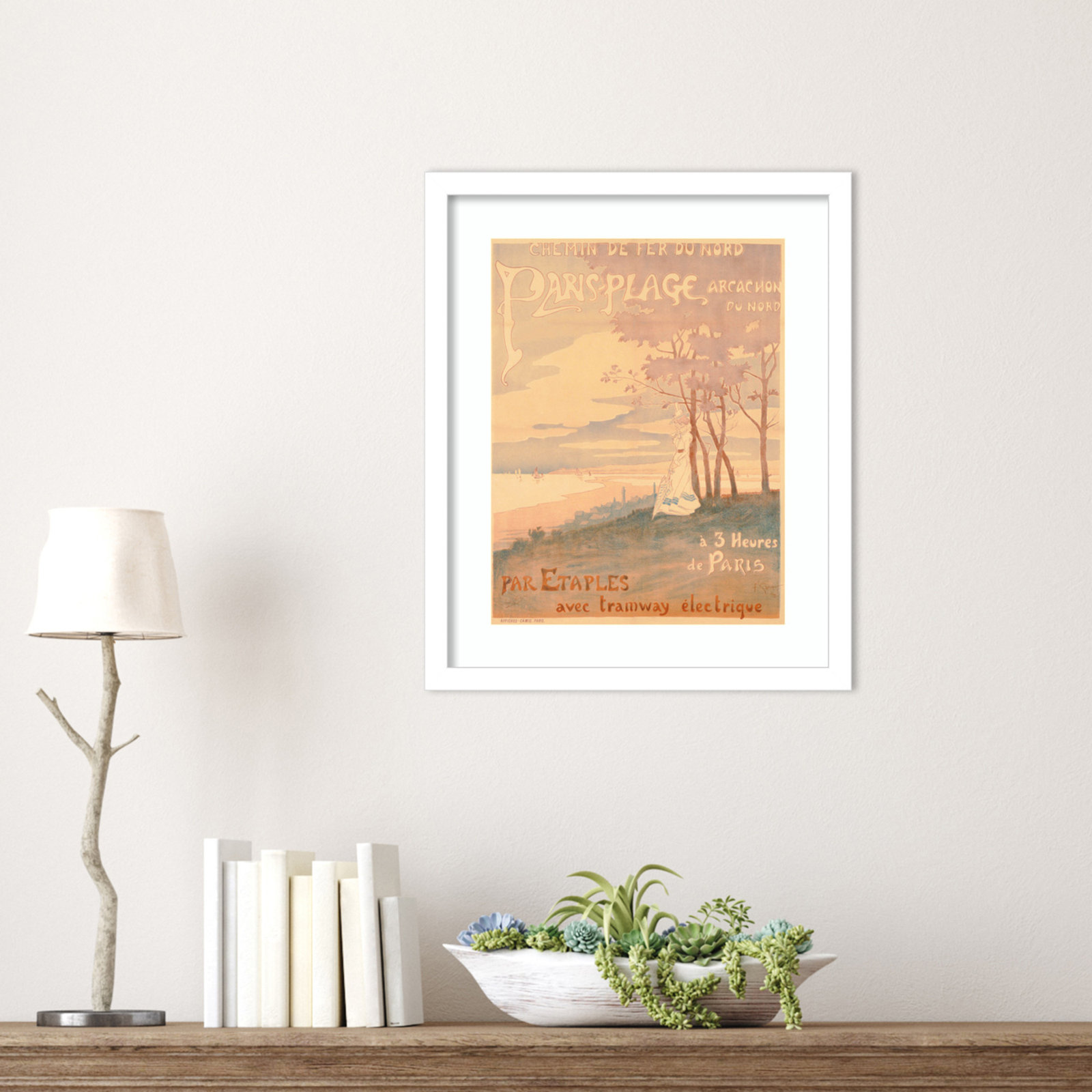 Metro "Poster Advertising Trams" Print, White, 17" H x 14" W