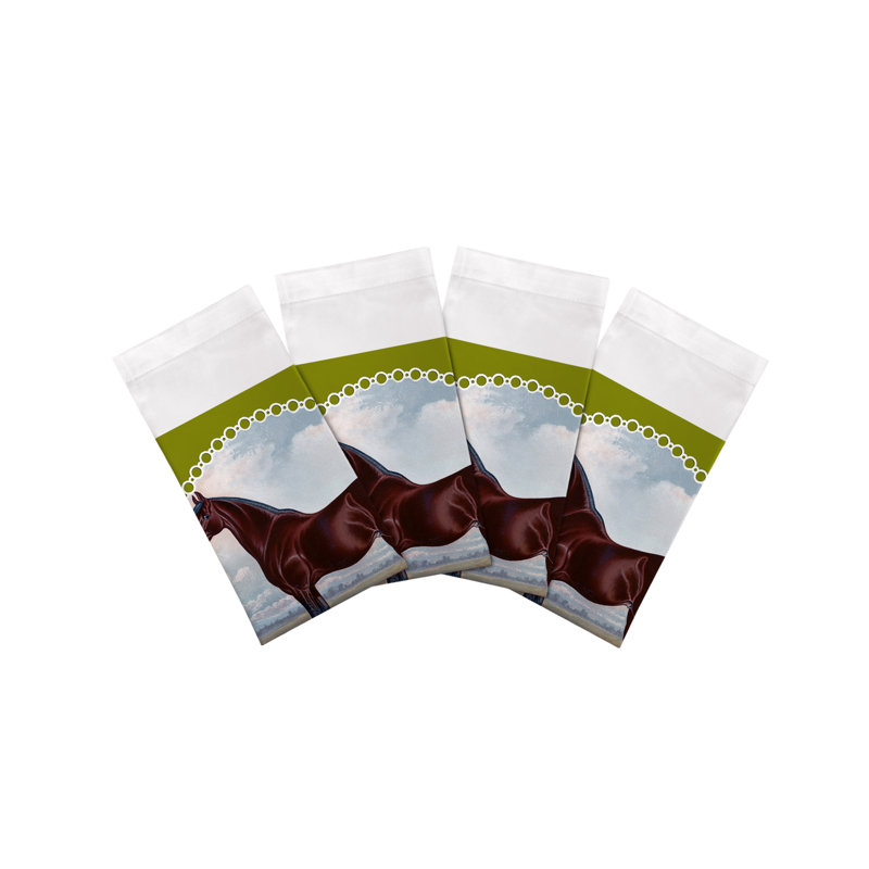 Serviettes de table en pur sang anglais pur sang anglais, Chartreuse