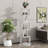5 Tier Rotating Bookshelf With Acrylic Plate, Anti-Toppling Base For Living Room, Multi-Function Creative Storage Solution-1892869407