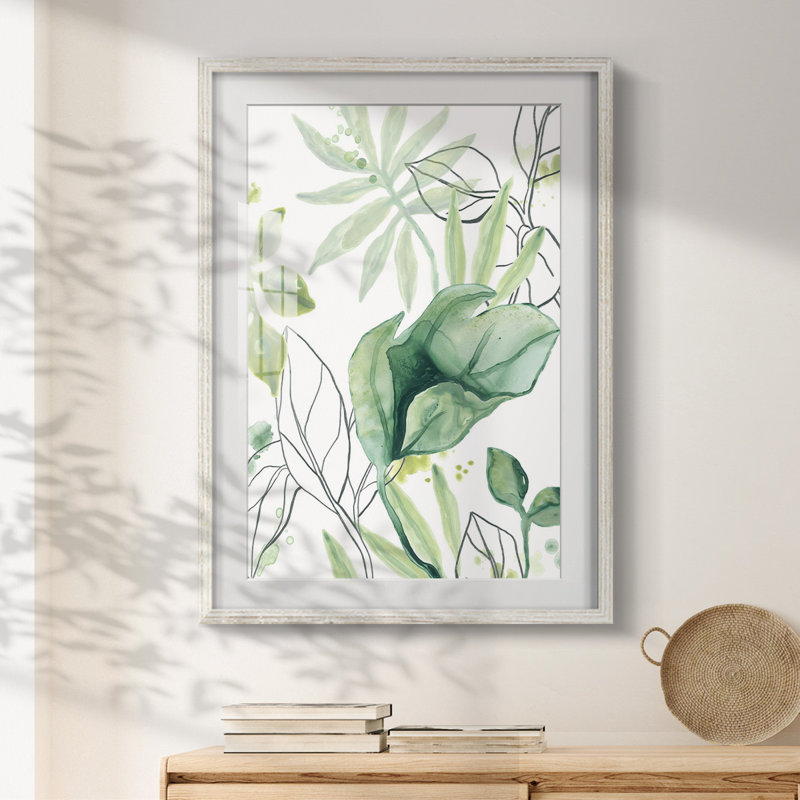 Maelie - Toile tendue avec châssis, H 25,5 po x l 17,5 po, Blanc