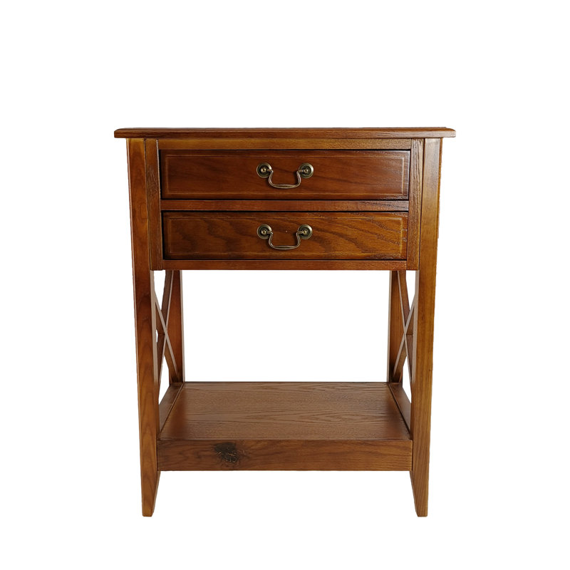 Table de chevet 2 tiroirs Rilan