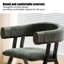 Chaise d'appoint verte à dossier bas (ensemble de 2)