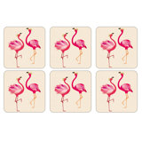 Pimpernel Sm Flamingo Coasters 4"X 4"
