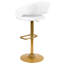 Contemporary Vinyl Adjustable Height Barstool with Rounded Mid-Back-538147957-538147956