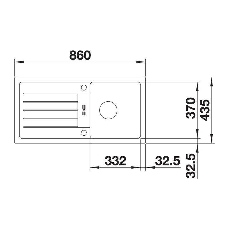 Favum Single Bowl Inset Kitchen Sink, Anthracite