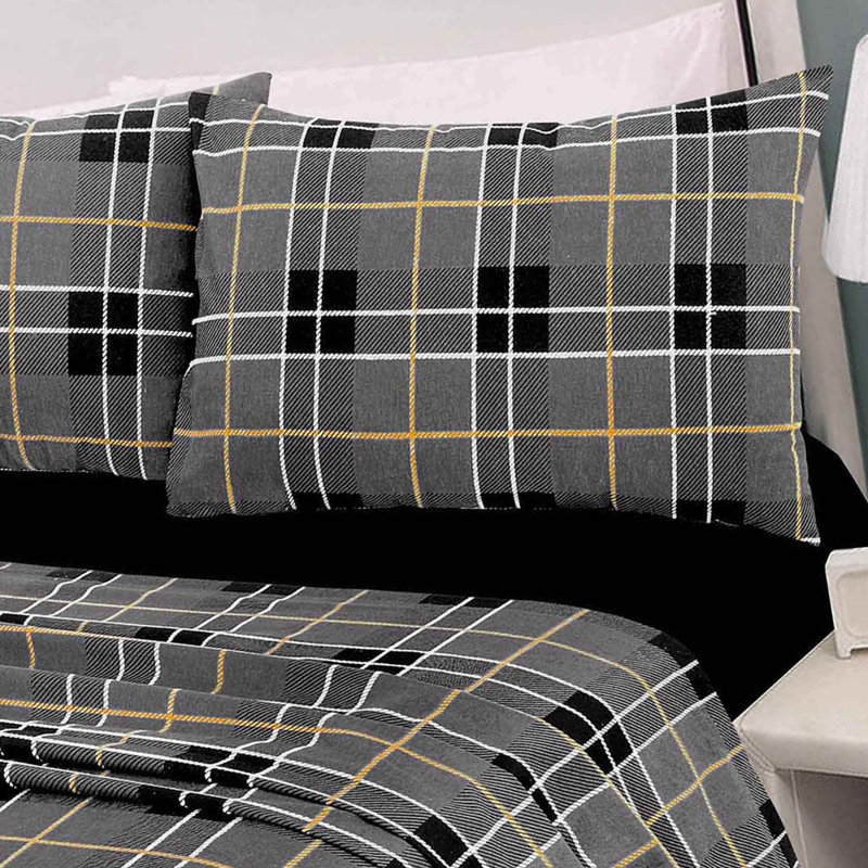 Alpen Home 100% Cotton Sheet Set, Single, Grey