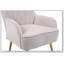 Fauteuil en sherpa moderne Mid-Century