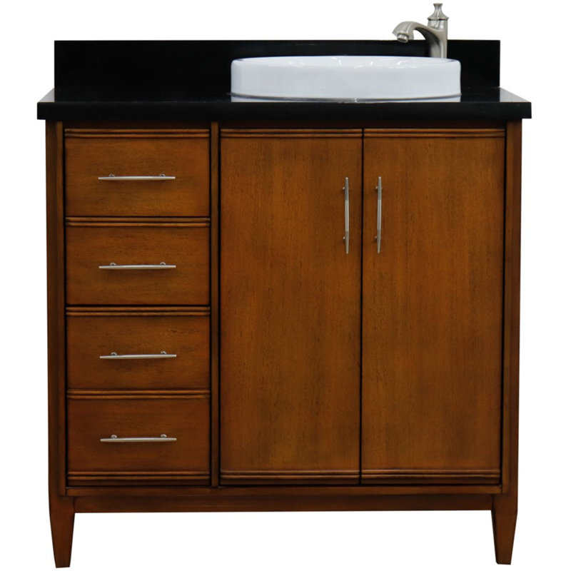 Ensemble de meuble-lavabo simple 37 po, Noir