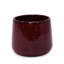 Pot à fleurs rouge moderne 4 pièces en pâte de haricot, polyvalent pour les espaces intérieurs et extérieurs sur le patio, le jardin, les rebords de fenêtre avec un pot de fleurs en céramique ultrabrillant et fini comme la résistance au gel-1469594801
