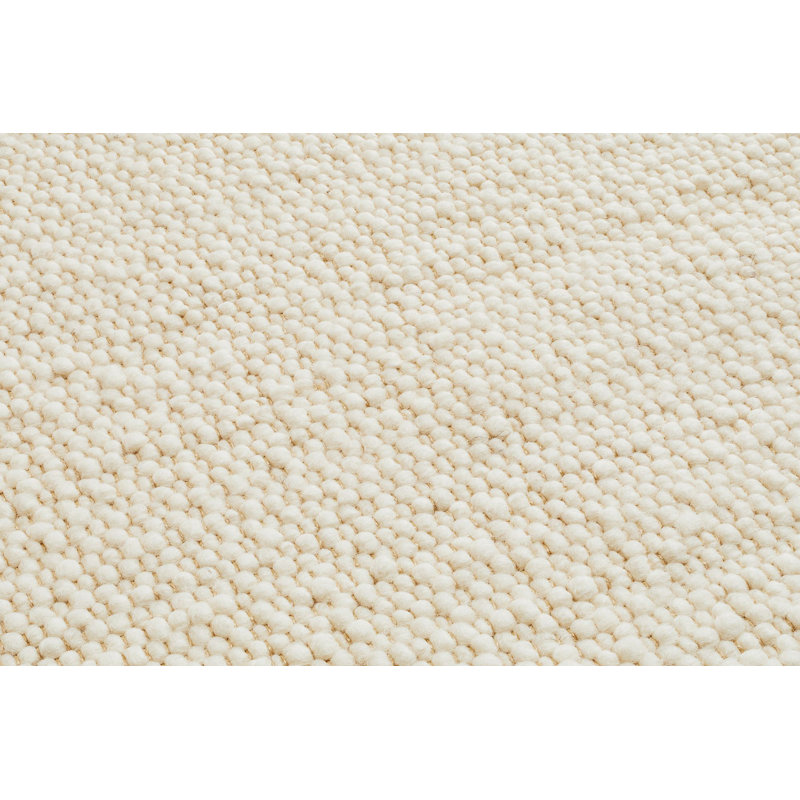 Dekyra Solid Colour Wool Hand Woven Area Rug, Rectangle 200 x 300cm