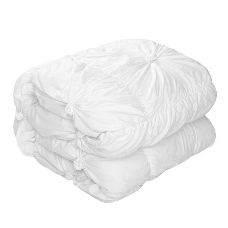 White Queen Polyester 180 Thread Count Washable Down Comforter Set