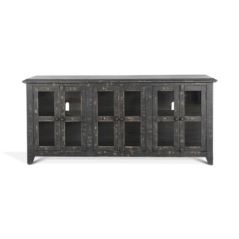 Shweta TV Stands for TVs up to 78", Black/Clear