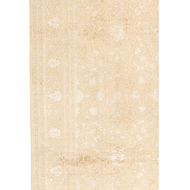 Tapis crème / ivoire noué à la main