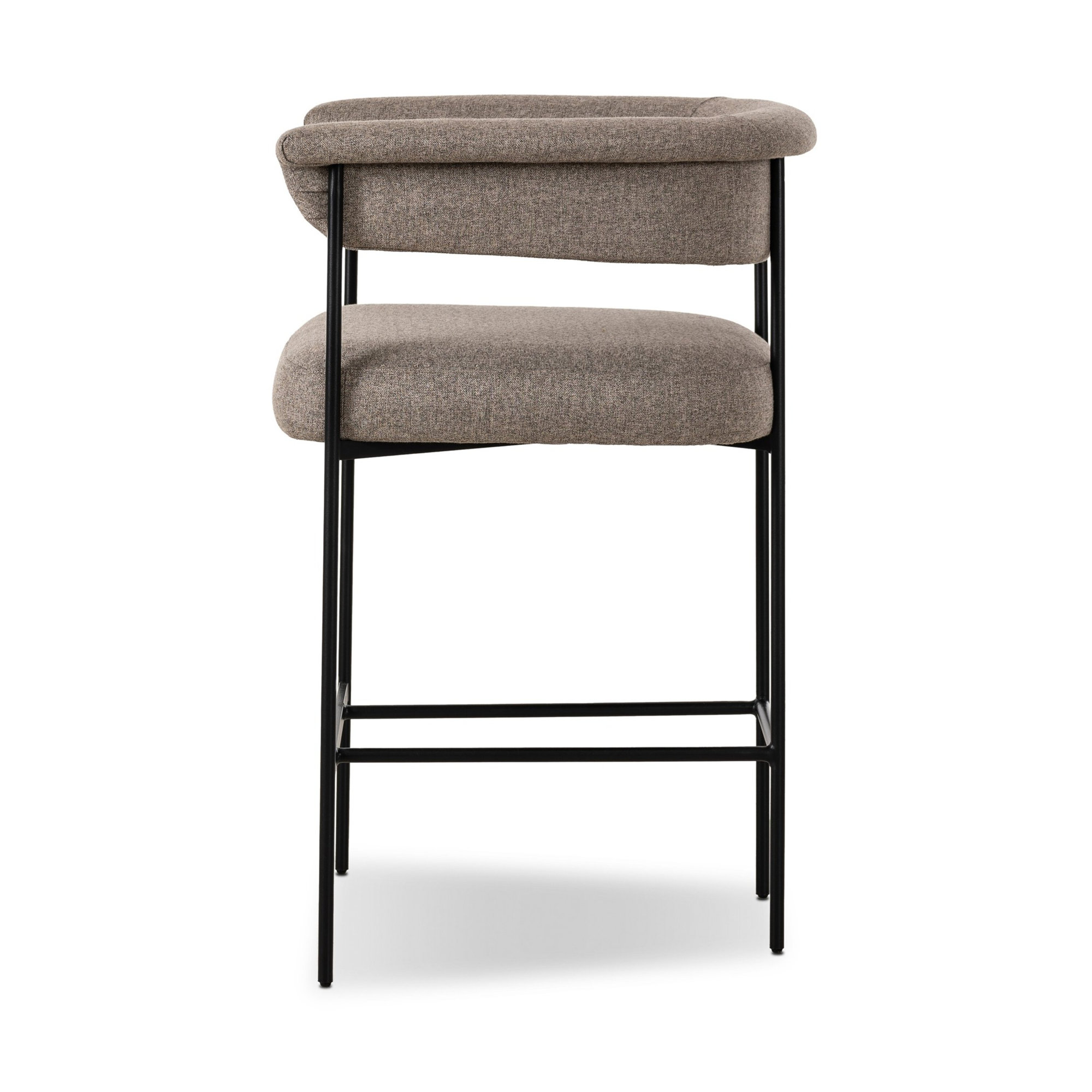 Lyssa Counter and Bar Stool, Orly Natural Polyester, Counter Stool (26.5" Seat Height), Solid