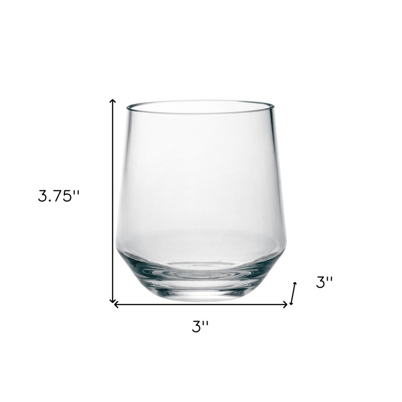 Ensemble de quatre verres à vin tout usage en verre Tritan