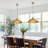 Farmhouse Pendant Light With Adjustable Height - 18 Inch Large Kitchen Island Hanging Light Fixture, Coffee Gold Dome Design For Dining Room, Bedroom, Hallway (Hardwired, ETL Certified)-1862096645