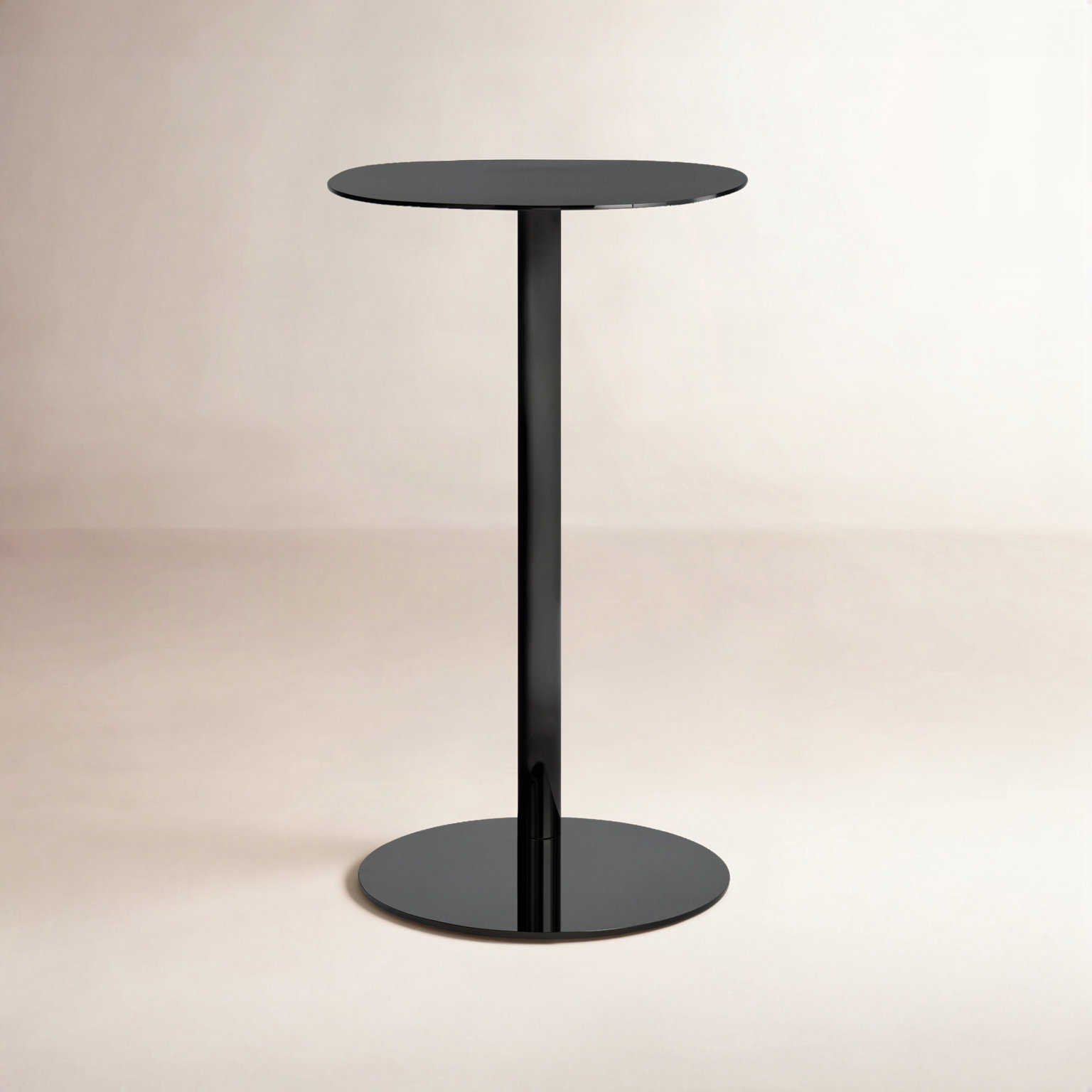 Swole Single End Table, 25" H x 20" W x 15" D, Black Nickel