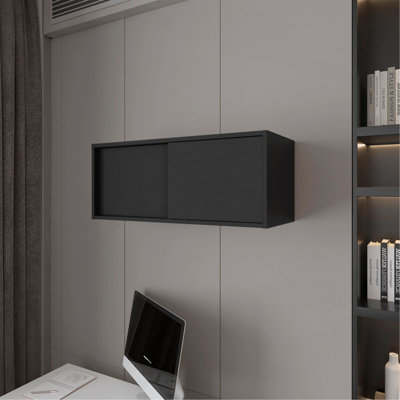 Armoire flottante avec porte coulissante