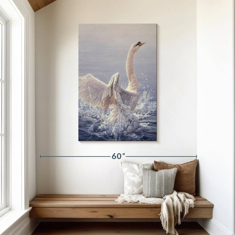 Brampt Bathing Mute Swan, 45" H x 30" W