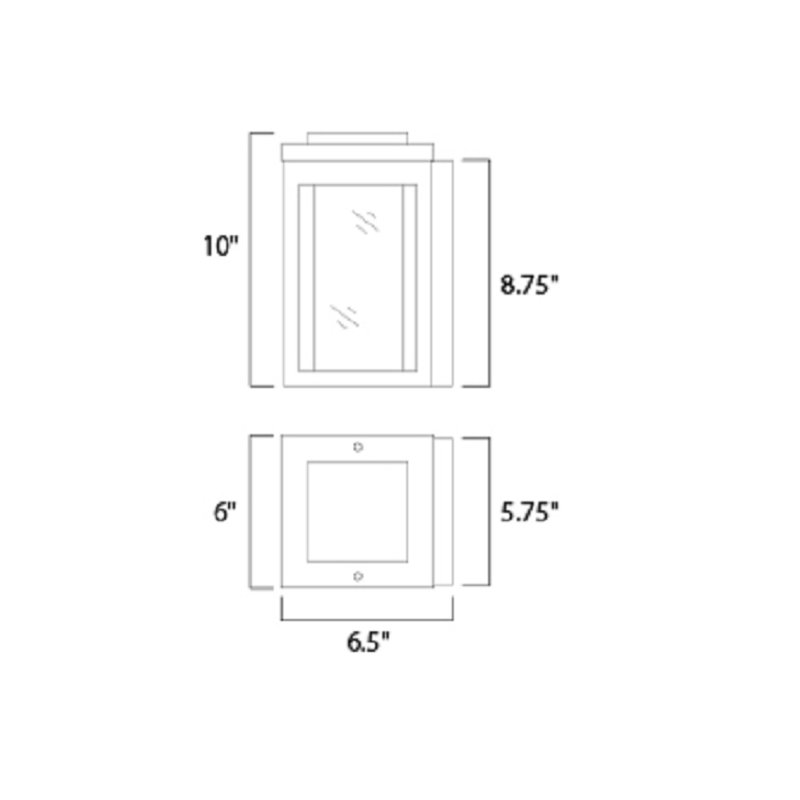 Ardisj LED Wall Light, 10" H x 6" W x 6.5" D