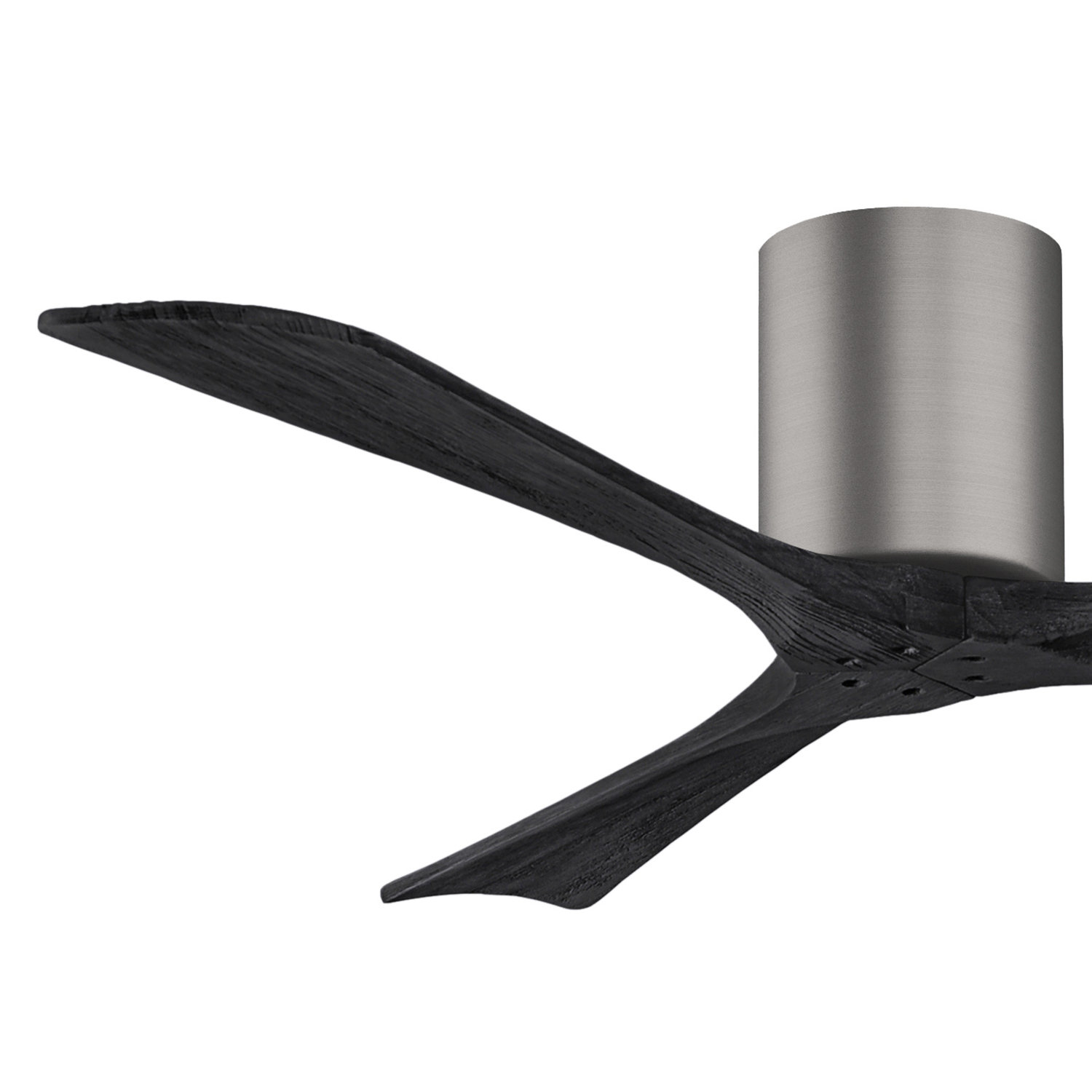 Olivier 3 Blade Ceiling Fan, Matte Black, Brushed Pewter, 52"