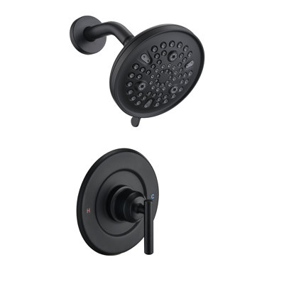 Replacement For Moen Shower Faucet Trim Kit, 9-Setting High Pressure Rain Showerhead, Shower Handle