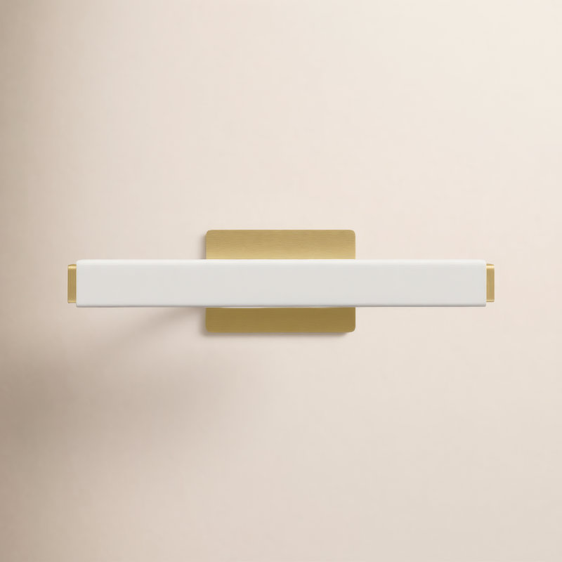 Vogue 1 - Light LED Flush Mounted Sconce, 2700K, Brushed Brass
