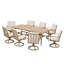 Ensemble de salle à manger rectangulaire en aluminium avec coussins Whittlesey-841655196-841655195