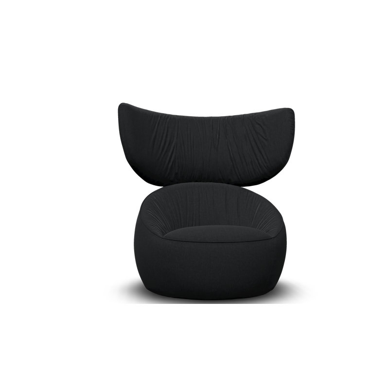 Hana Swivel Wingback Chair, Justo Bazalt