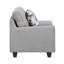 Ensemble de canapé de salon contemporain 3 pièces avec causeuse gris et tissu Bellefonte durable, coussins décoratifs, meubles en bois-1611466584