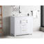 Armoire de salle de bain 36 po avec lavabo simple et design - 2 tiroirs, tiroir de porte de meuble-lavabo