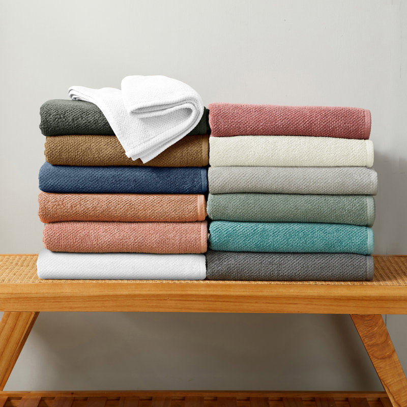 100% Cotton Textured Bath Sheet, Ivory