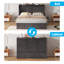Armoire pour grand lit escamotable avec port USB, 2 tiroirs et matelas à trois volets-519850827