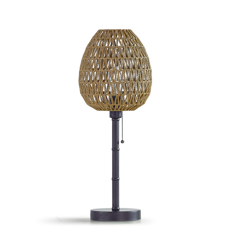 Lampe de table en métal Kuta, Bronze foncé
