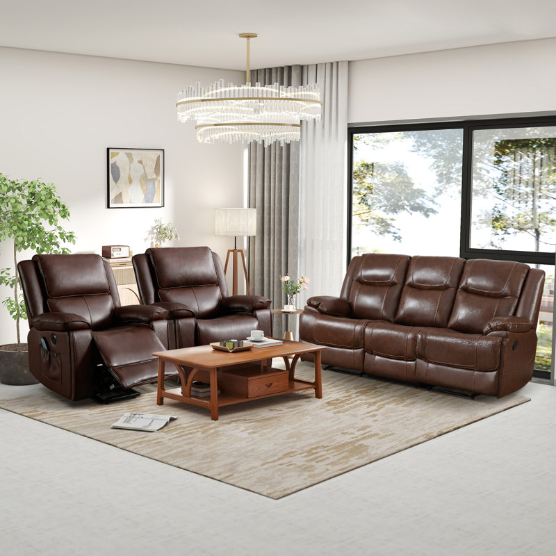 Ensemble de salon inclinable 3 pièces Leelan