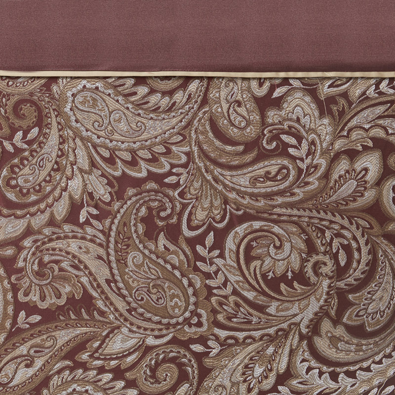 Rideau de douche jacquard, Rouge vin