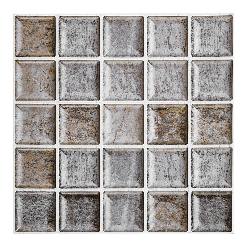 10-Pack 3D Self-Adhesive Wall Tile Stickers