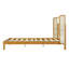 Lit plateforme tapissier simple avec lit gigogne Teddy-753875856-753875859