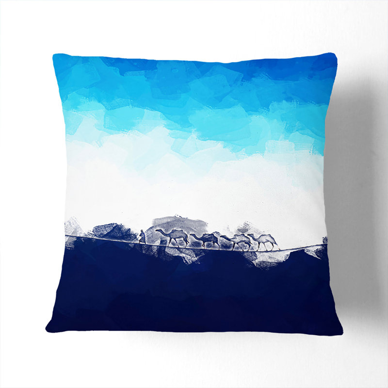 Abstract Square Throw Cushion, 55cm H x 55cm W x 20cm D