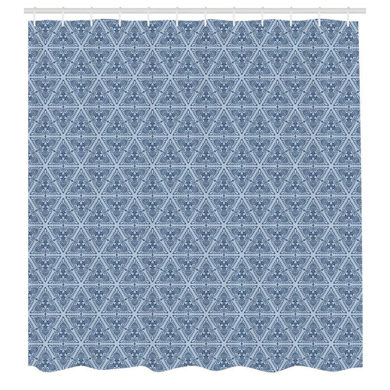 Ensemble de rideau de douche + crochets, H 69 po x l 84 po, Azure pâle
