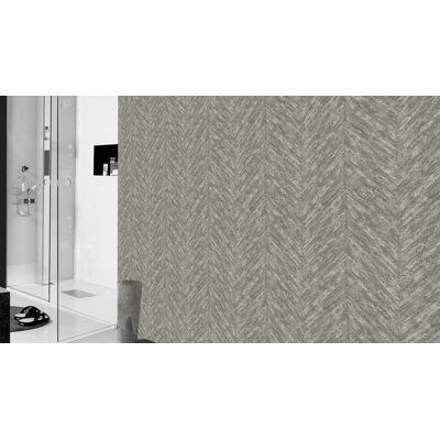 Non-Pasted Vinyl Chevron Wallpaper Roll