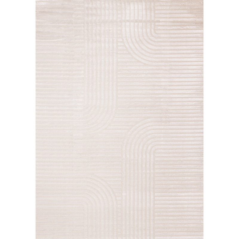 Tapis blanc crème Trinesha, Rectangle 7 pi 10 po x 10 pi 6 po