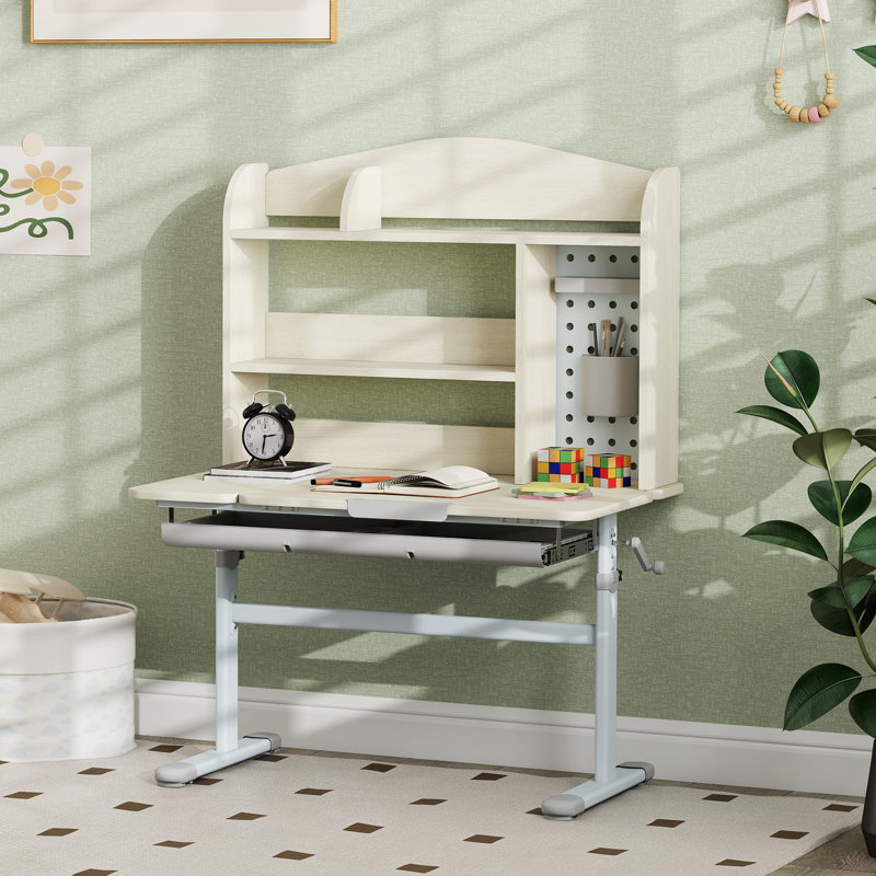 AIYAPLAY Kids Desk, Study Desk for Kids Height Adjustable with Tilt-Desktop