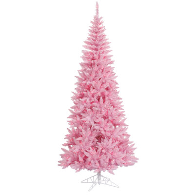Pink Fir Slim Artificial Christmas Tree